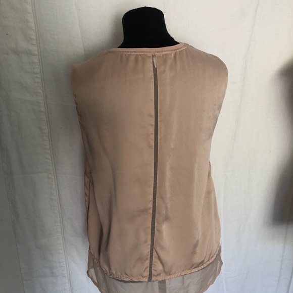 Fever silk top, lined, dusty nude pink color size M - Picture 8 of 10
